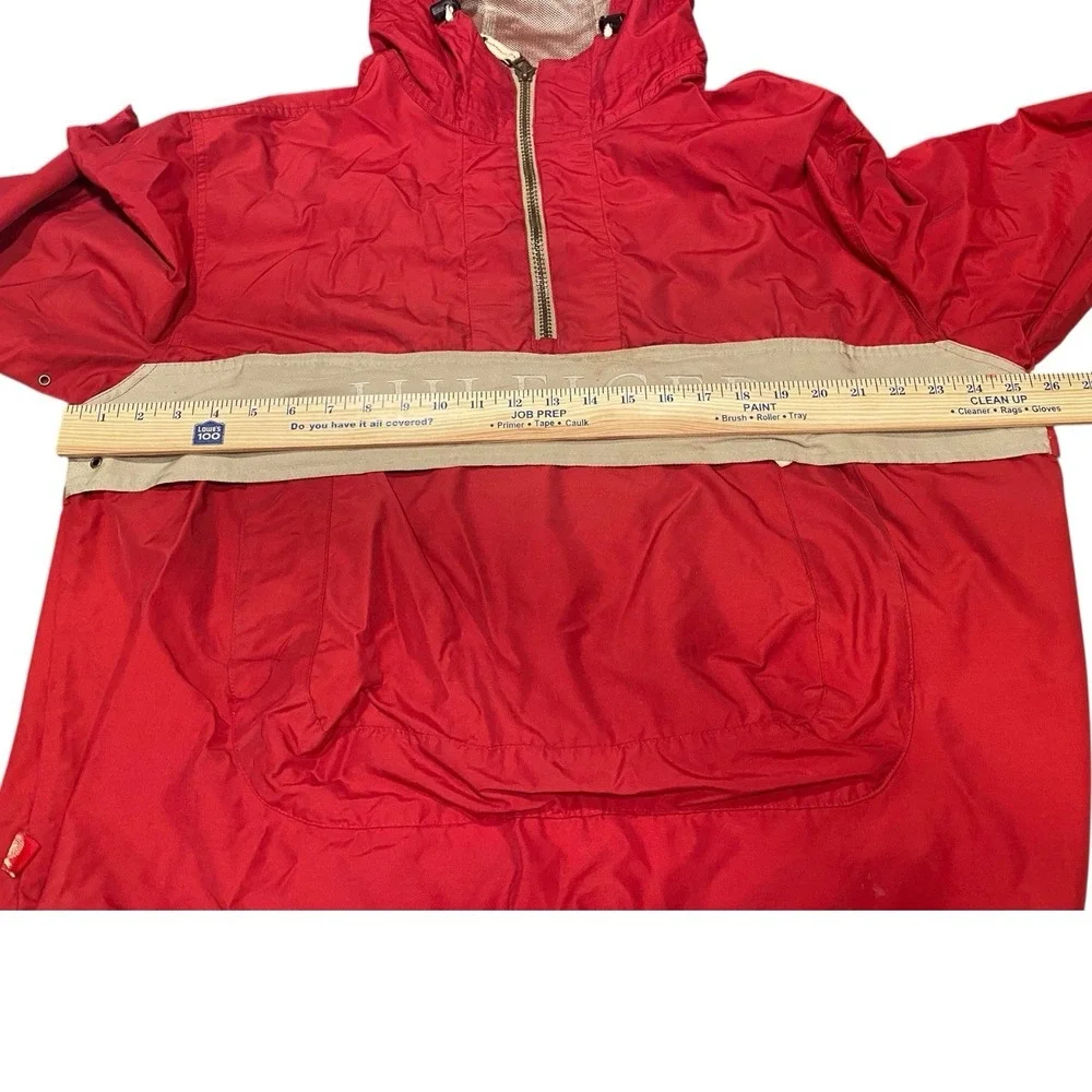 VTG 90s Tommy Hilfiger Jacket Pullover‎ Windbreaker Mens XL Red Spell Out Hood